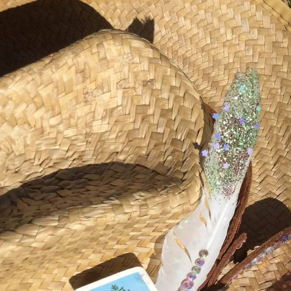 OOAK artisan western hat band cowgirl festival rodeo Coachella boho chic market - Picture 11 of 12